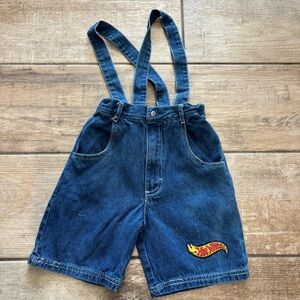 Vintage Y2K 2001 HotWheels 100% cotton denim overalls Boys size 5 Rare!